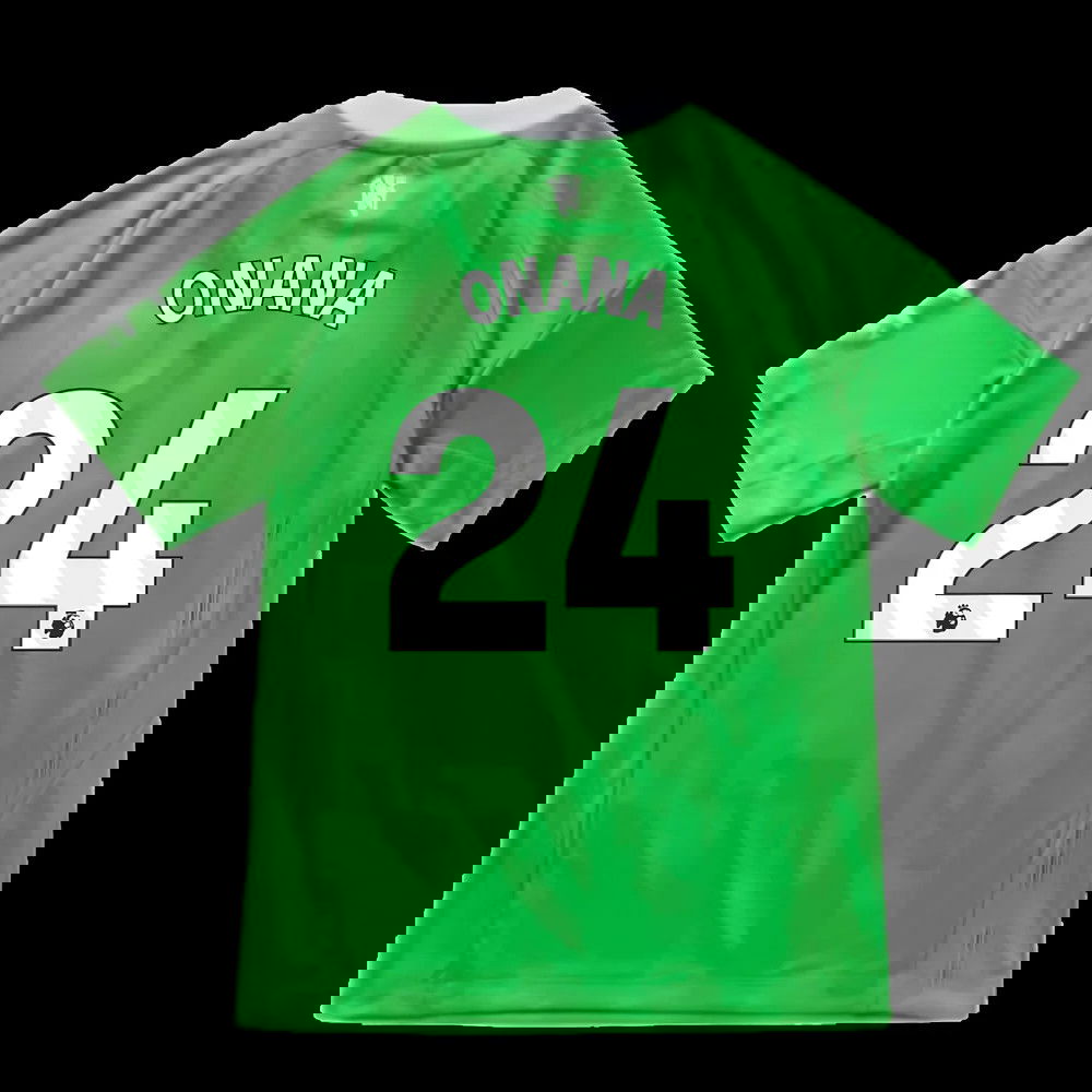 2025-2026 Man Utd Third Goalkeeper Shirt (Green) - Kids (Onana 24)