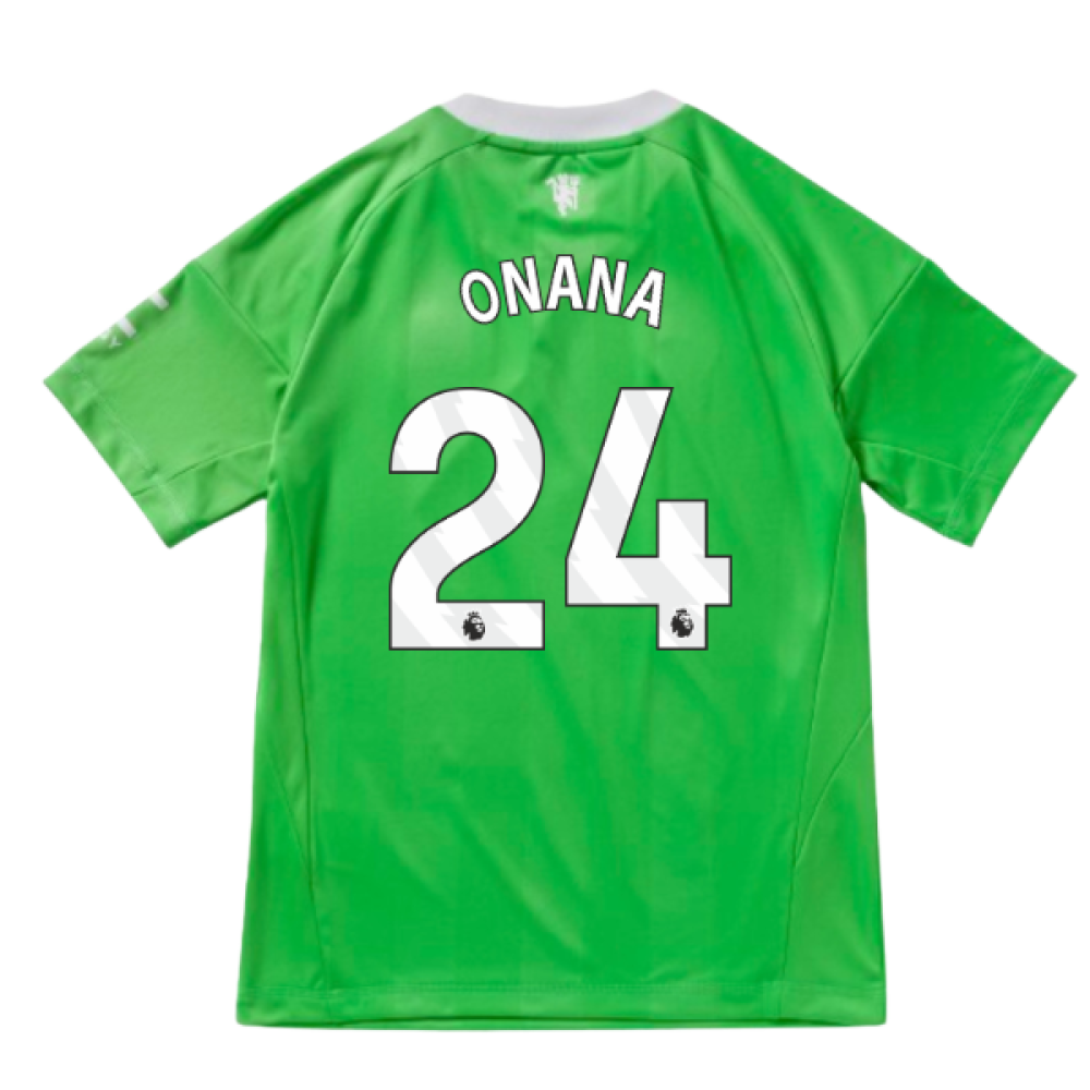 2025-2026 Man Utd Third Goalkeeper Shirt (Green) - Kids (Onana 24)