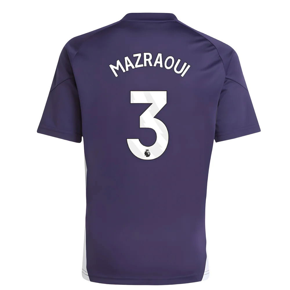 2025-2026 Man Utd Training Jersey (Aurora Plum) - Kids (Mazraoui 3)