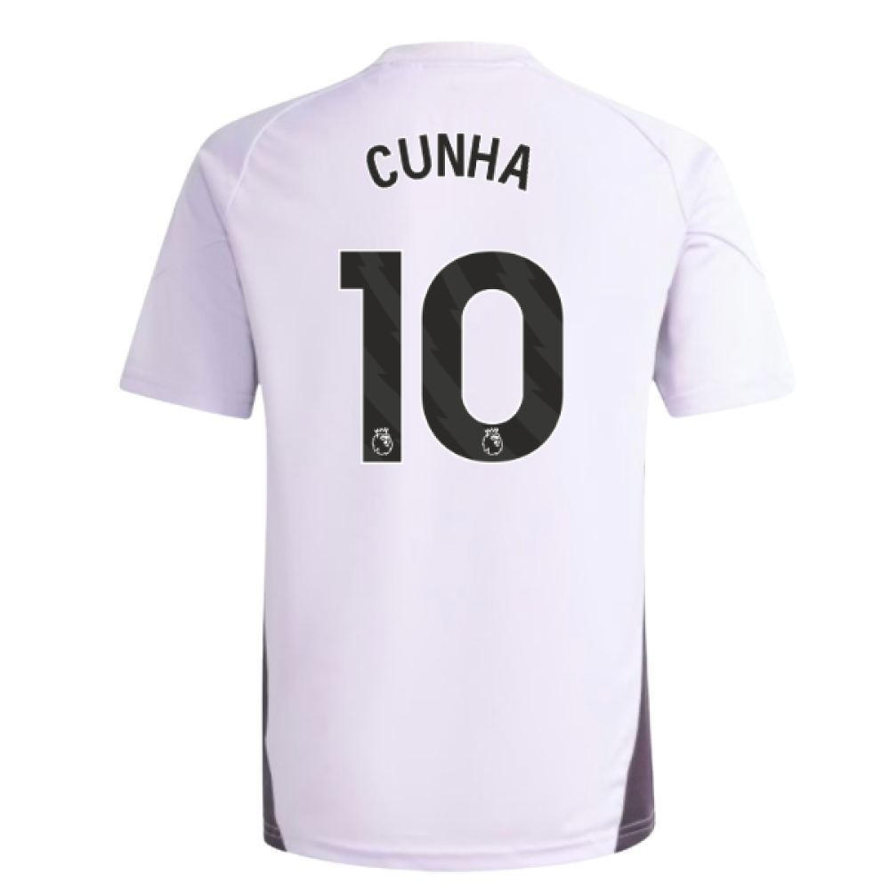2025-2026 Man Utd Training Jersey (Purple Tint) - Kids (Cunha 10)