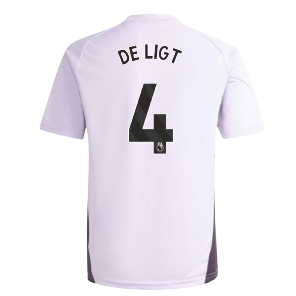 2025-2026 Man Utd Training Jersey (Purple Tint) - Kids (De Ligt 4)