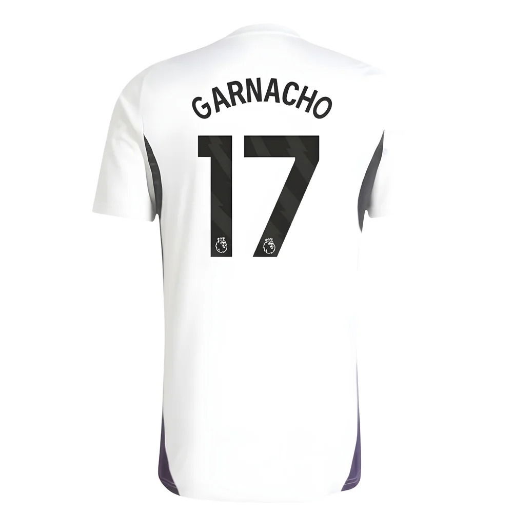 2025-2026 Man Utd Training Jersey (White) (Garnacho 17)
