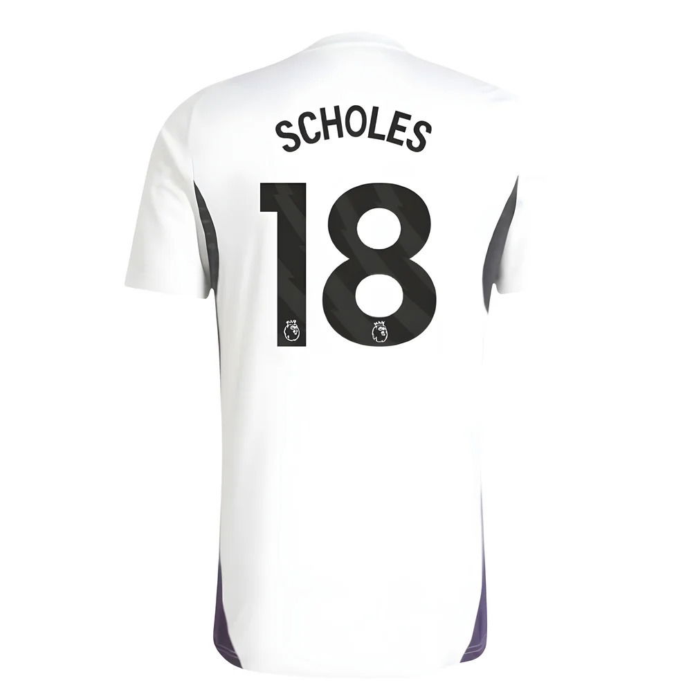 2025-2026 Man Utd Training Jersey (White) (Scholes 18)