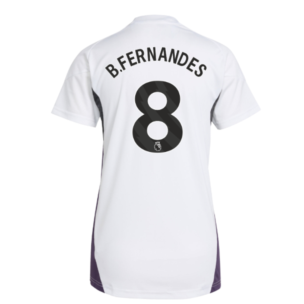 2025-2026 Man Utd Training Jersey (White) - Womens (B.Fernandes 8)