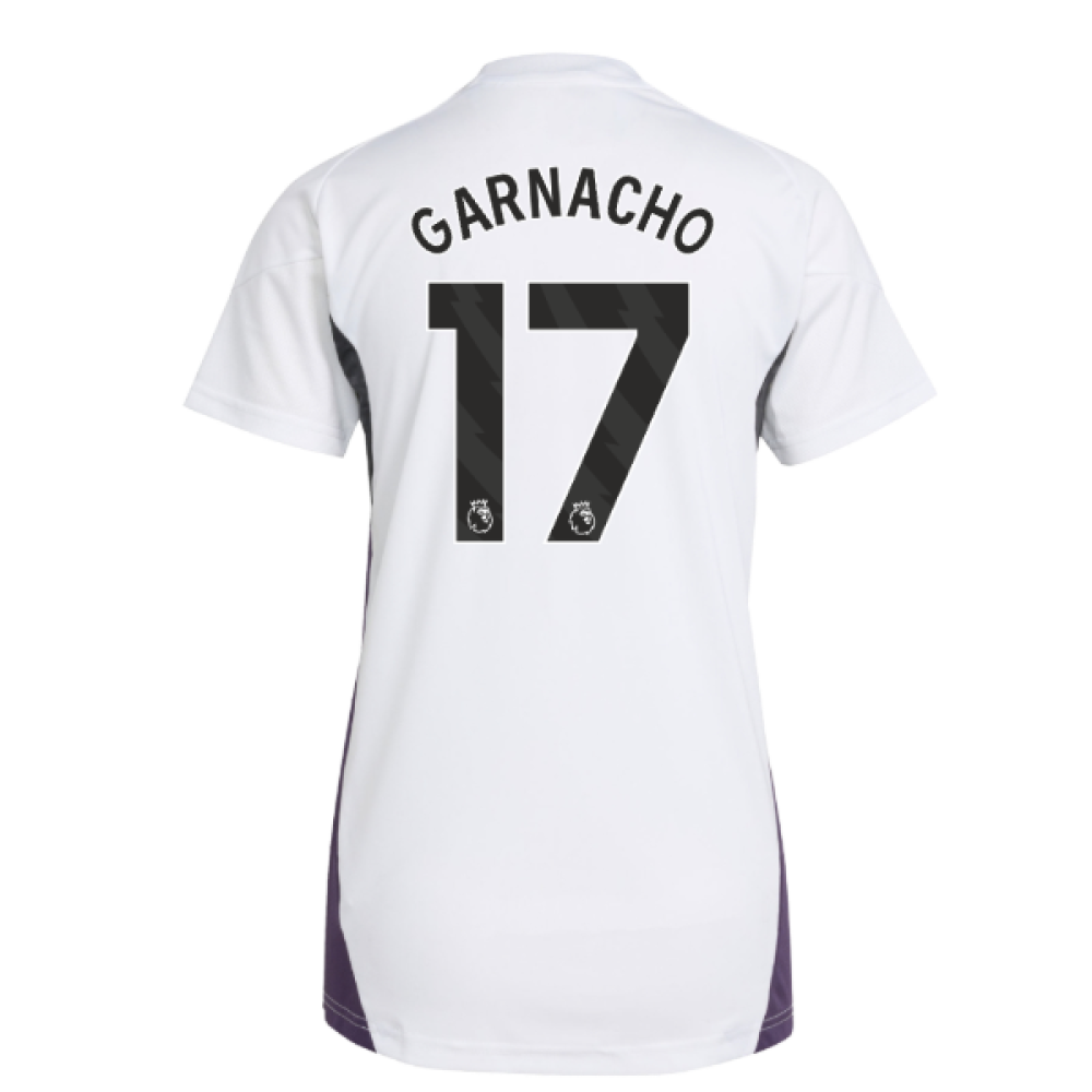 2025-2026 Man Utd Training Jersey (White) - Womens (Garnacho 17)