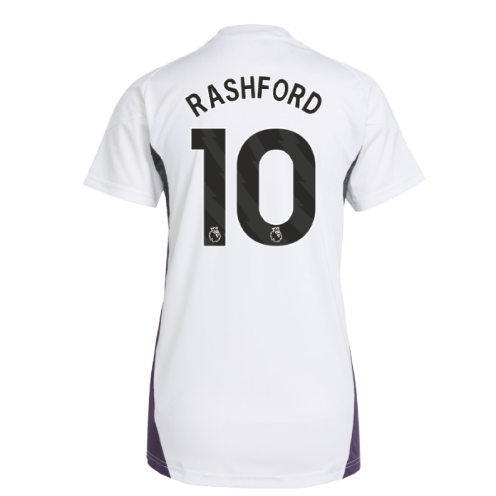 2025-2026 Man Utd Training Jersey (White) - Womens (Rashford 10)
