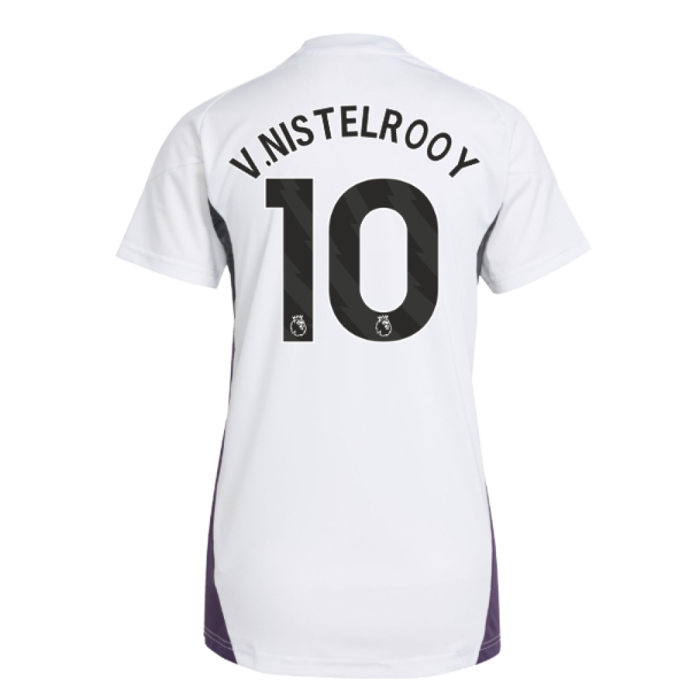 2025-2026 Man Utd Training Jersey (White) - Womens (V.Nistelrooy 10)