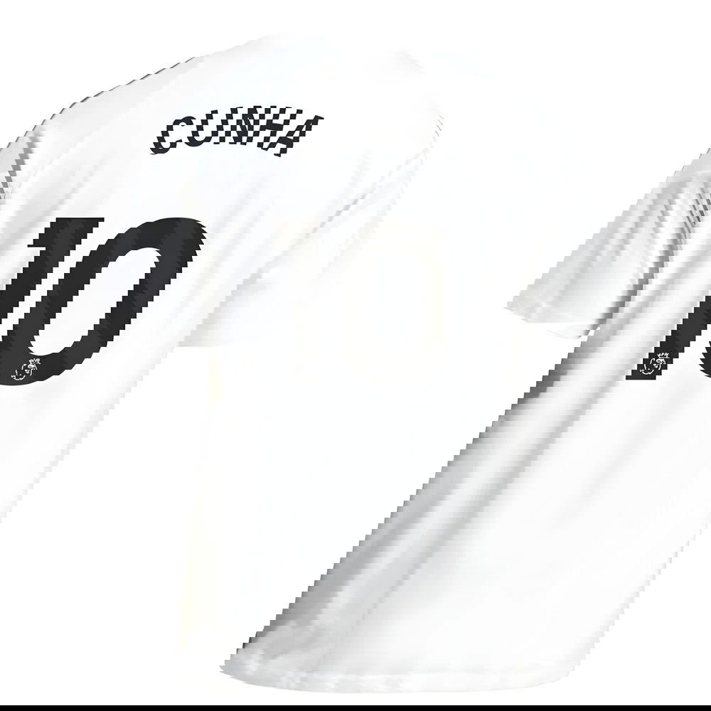 2025-2026 Man Utd Training Tee (White) (Cunha 10)