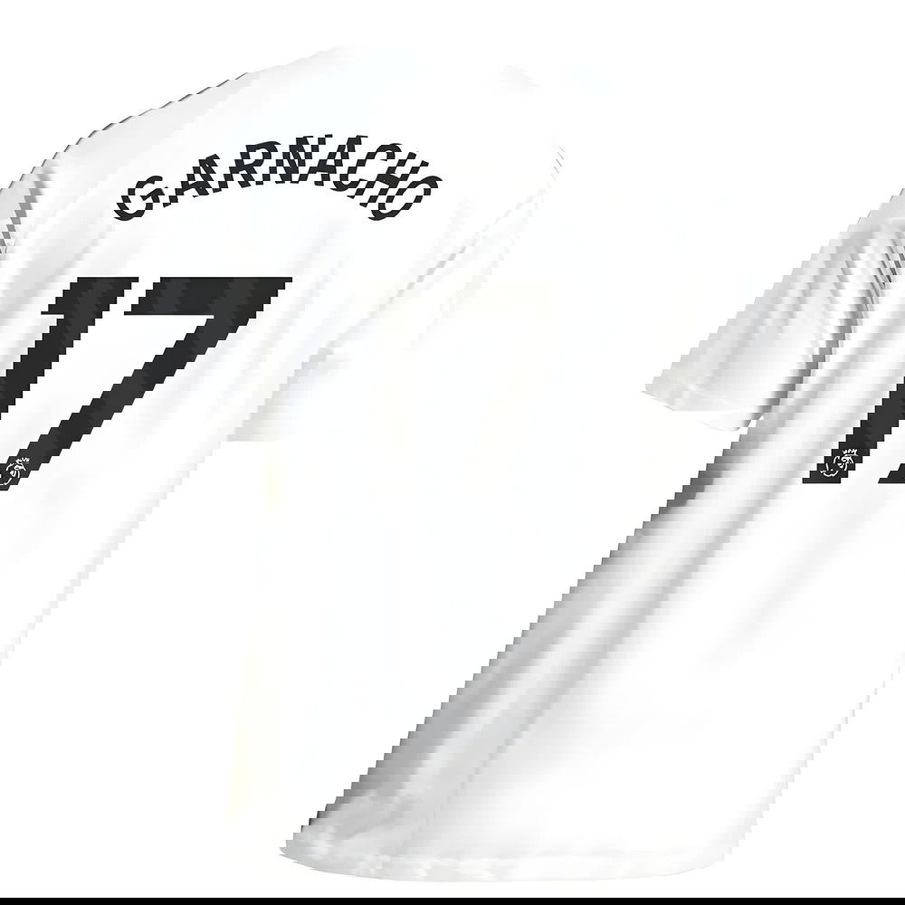 2025-2026 Man Utd Training Tee (White) (Garnacho 17)