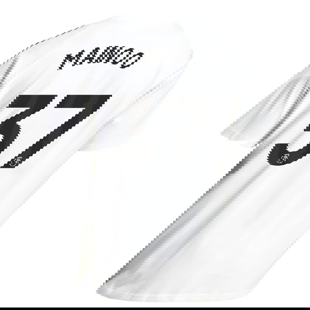 2025-2026 Man Utd Training Tee (White) (Mainoo 37)