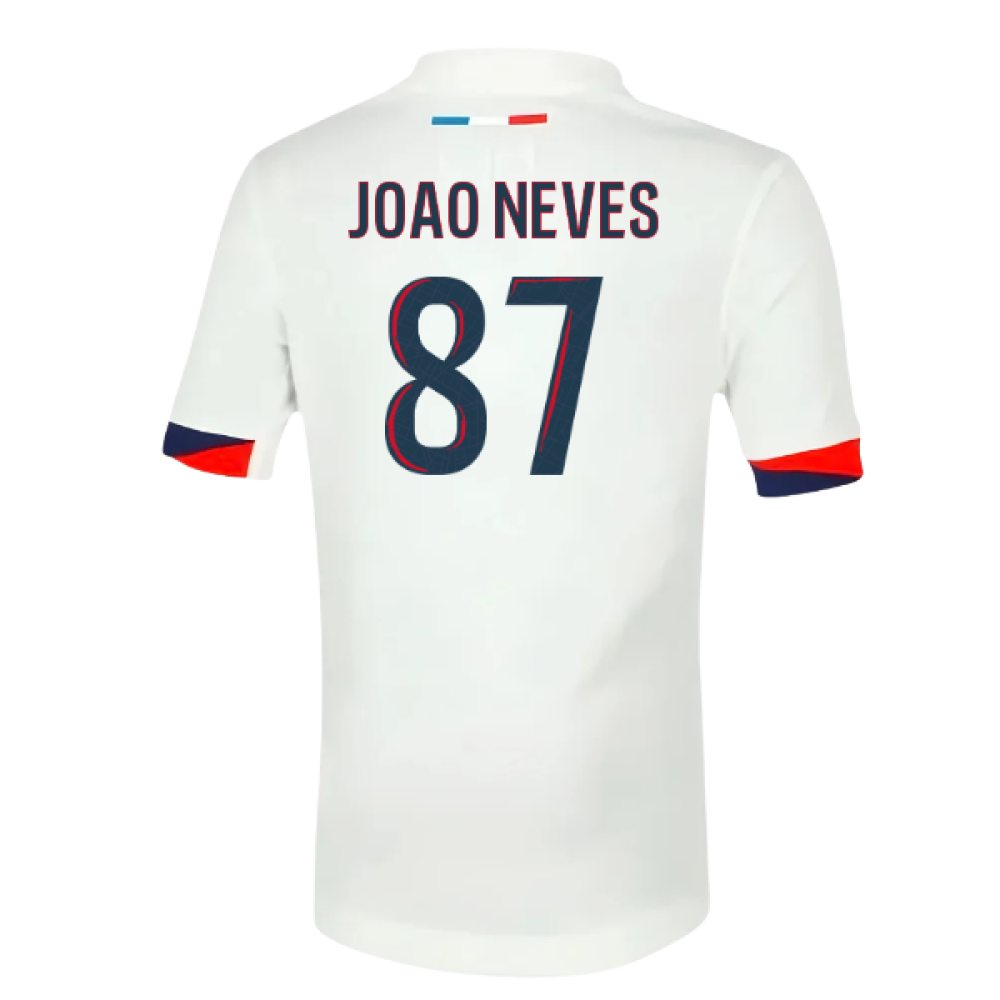 2025-2026 PSG Away Shirt (Sponsorless) - Kids (Joao Neves 87)