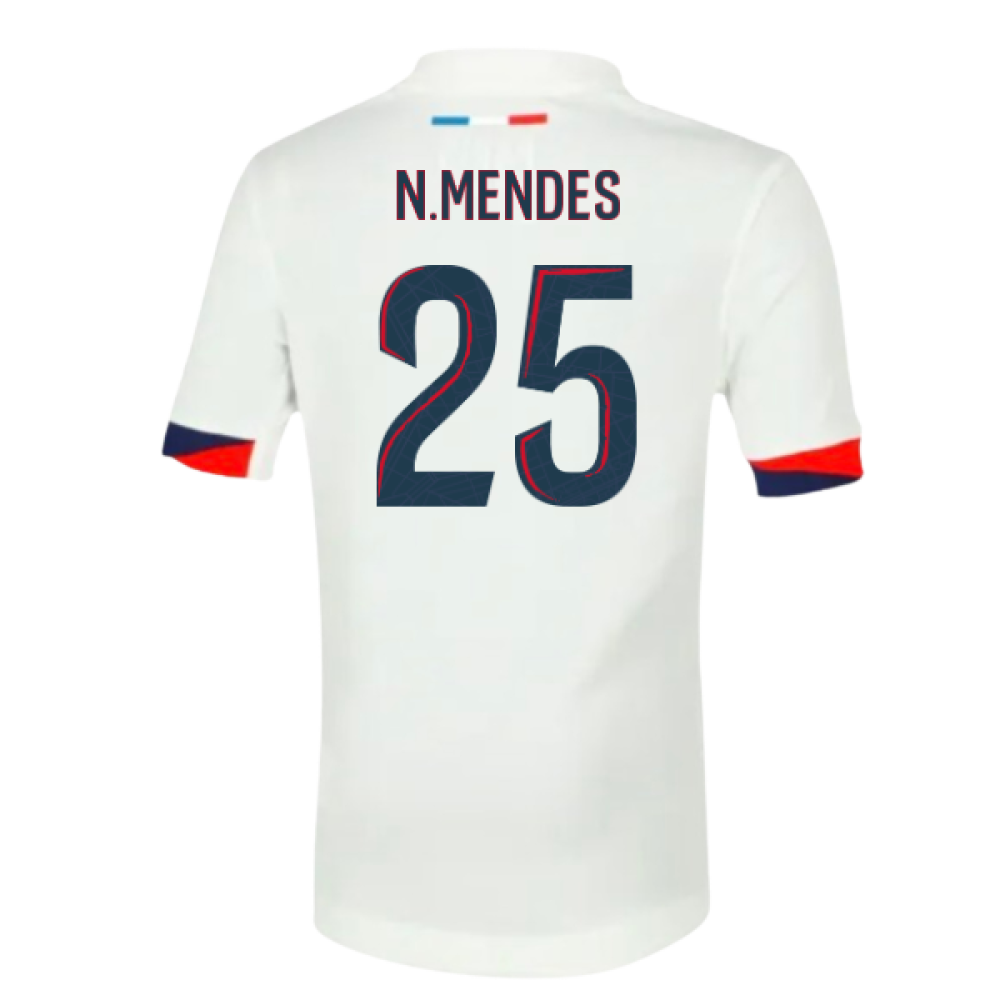 2025-2026 PSG Away Shirt (Sponsorless) - Kids (N.Mendes 25)