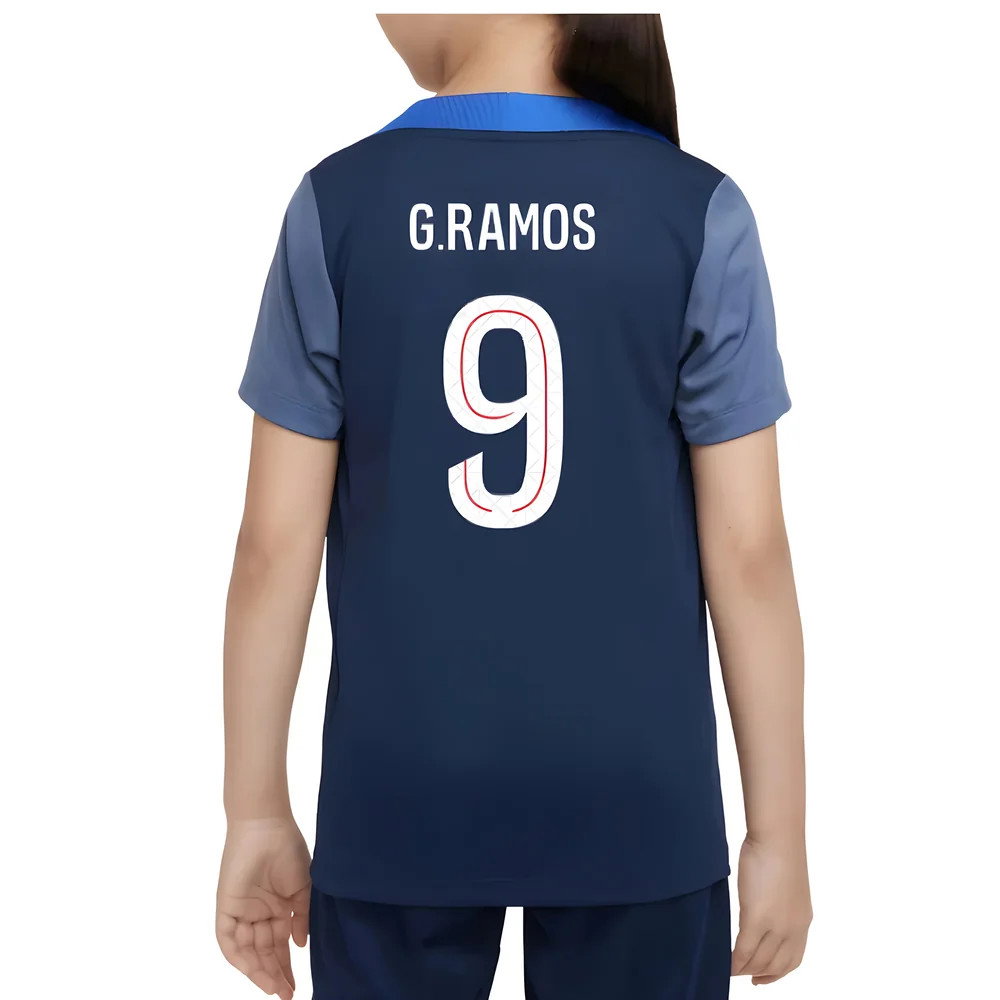 2025-2026 PSG Dri-Fit Strike Training Shirt (Navy) - Kids (G.Ramos 9)