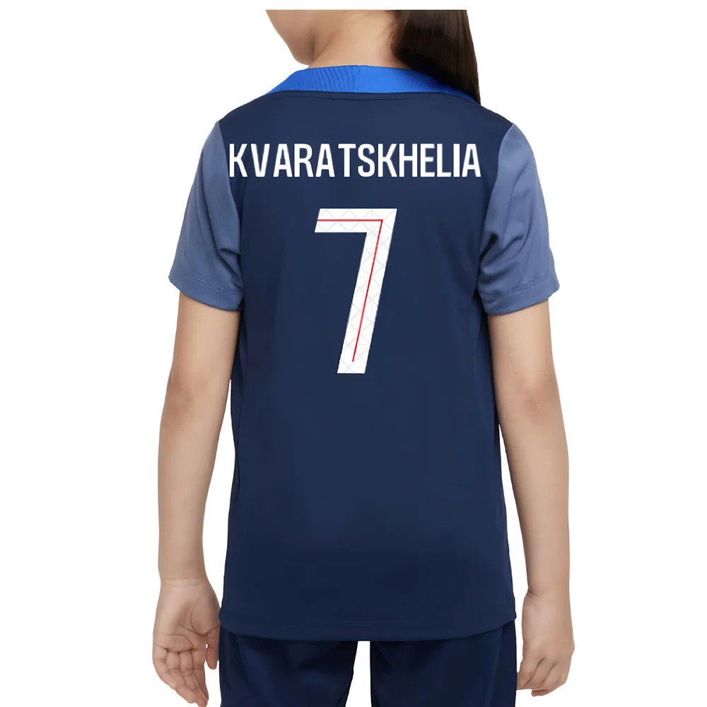 2025-2026 PSG Dri-Fit Strike Training Shirt (Navy) - Kids (Kvaratskhelia 7)