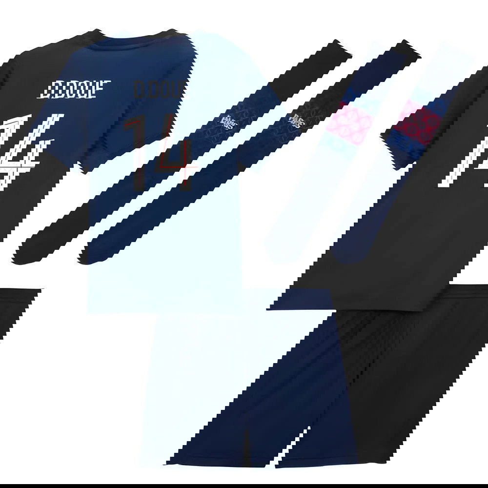 2025-2026 PSG Home Little Kids Mini Kit (D.Doue 14)