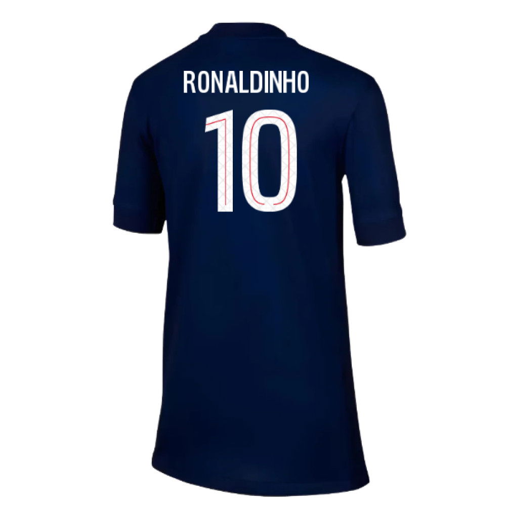 2025-2026 PSG Paris Saint Germain Home Shirt (Kids) (Ronaldinho 10)