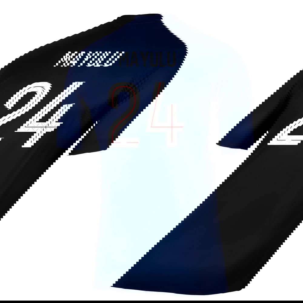 2025-2026 PSG Paris Saint Germain Home Shirt (Mayulu 24)