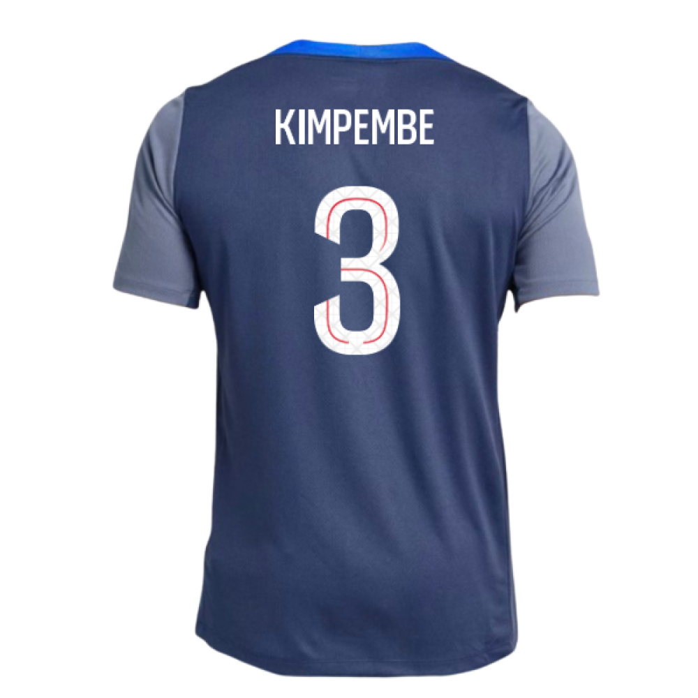 2025-2026 PSG Strike Dri-Fit Training Shirt (Navy) (Kimpembe 3)