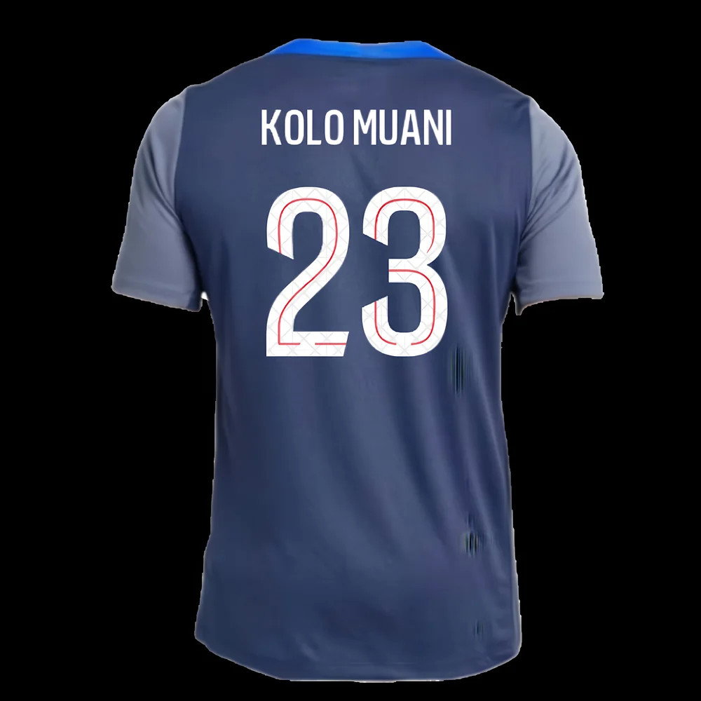 2025-2026 PSG Strike Dri-Fit Training Shirt (Navy) (Kolo Muani 23)