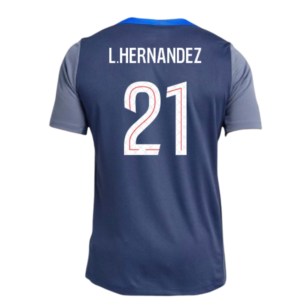 2025-2026 PSG Strike Dri-Fit Training Shirt (Navy) (L.Hernandez 21)