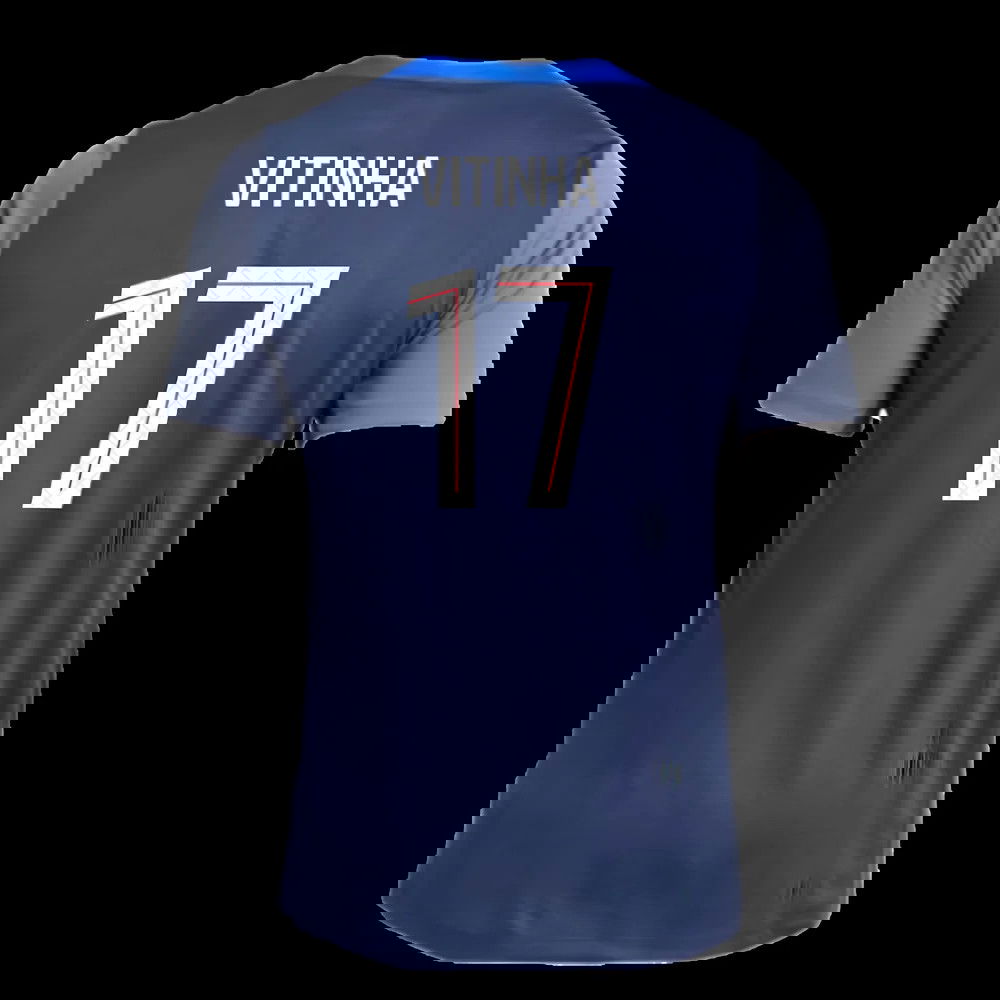 2025-2026 PSG Strike Dri-Fit Training Shirt (Navy) (Vitinha 17)