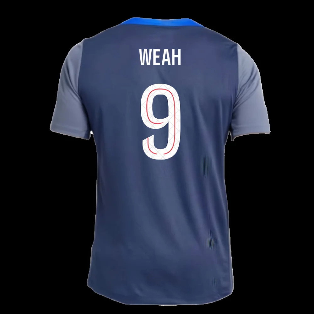 2025-2026 PSG Strike Dri-Fit Training Shirt (Navy) (Weah 9)
