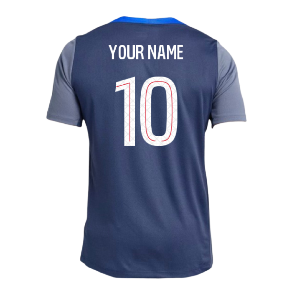 2025-2026 PSG Strike Dri-Fit Training Shirt (Navy) (Your Name)