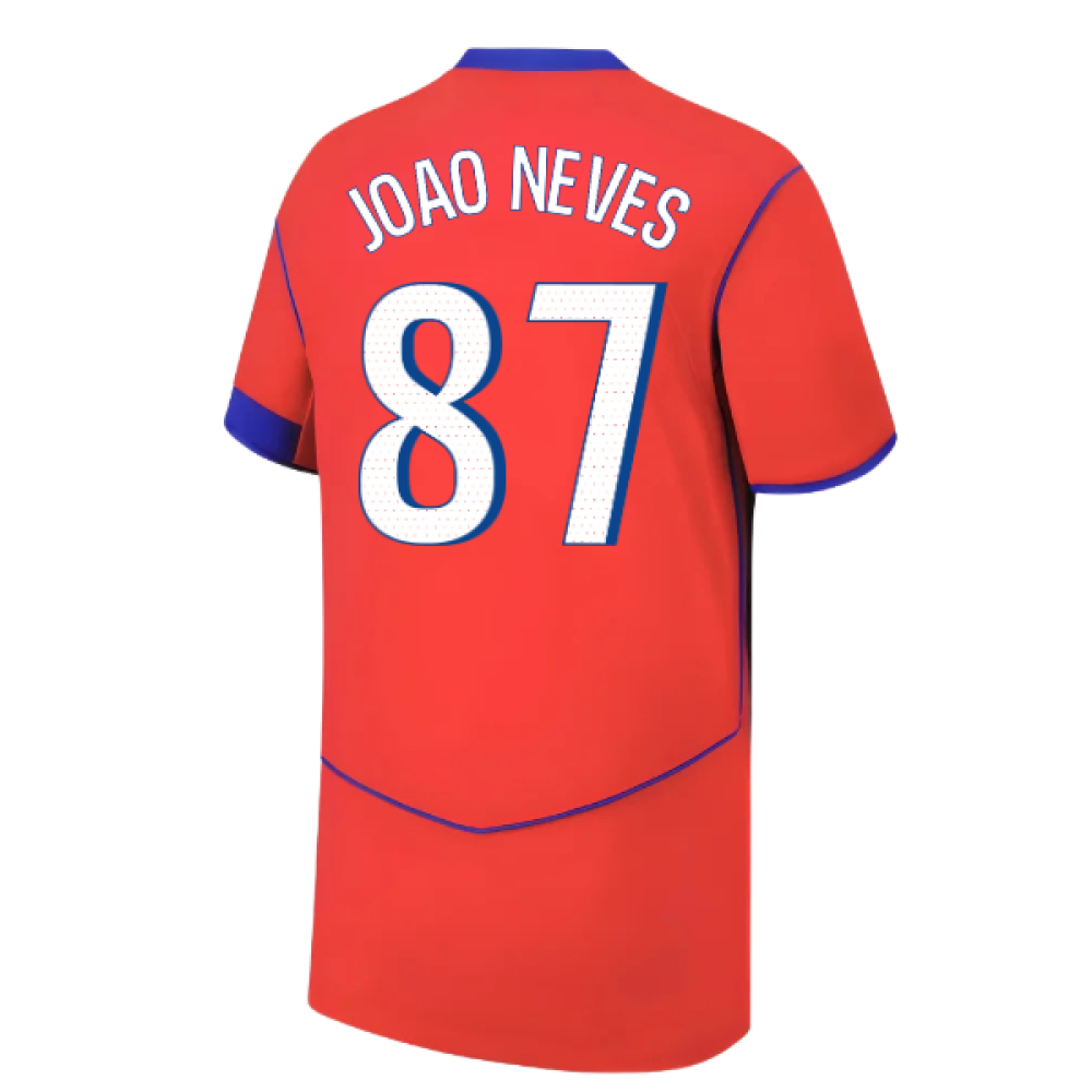 2025-2026 PSG Third Shirt (Kids) (Joao Neves 87)