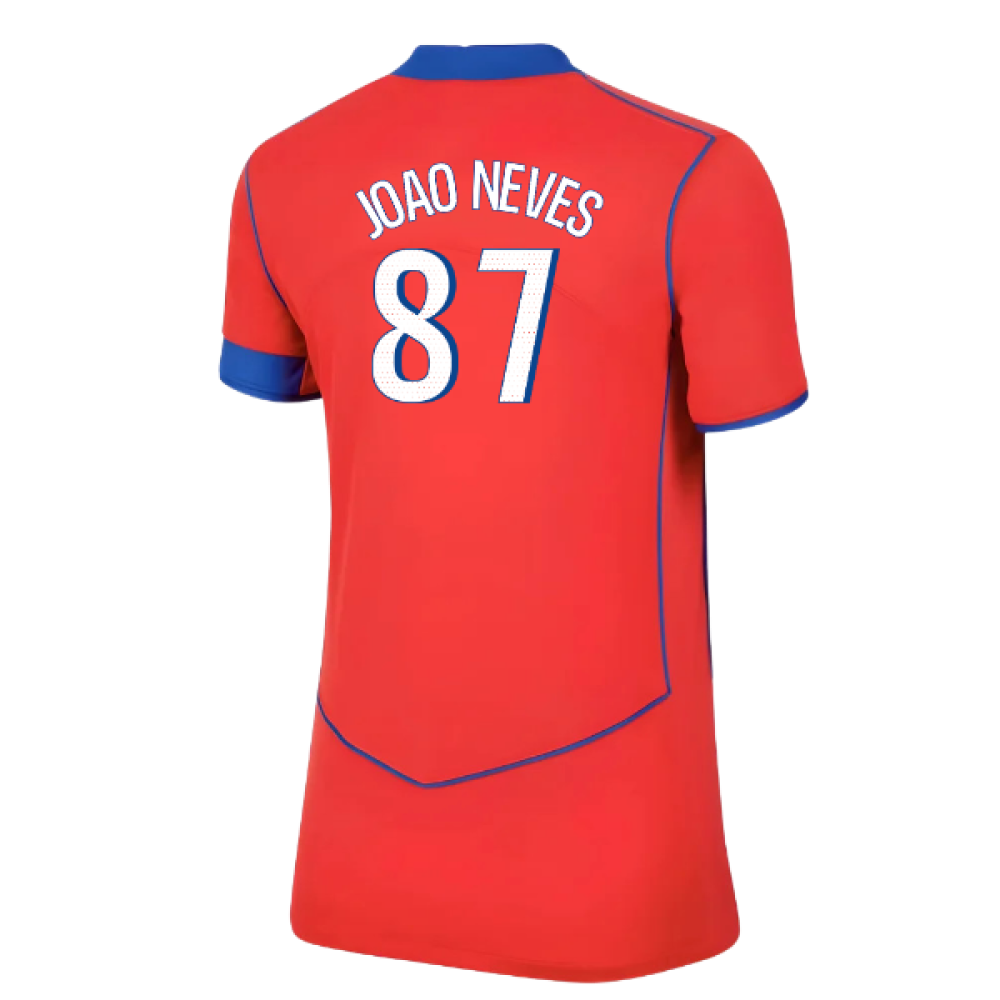 2025-2026 PSG Third Shirt (Womens) (Joao Neves 87)
