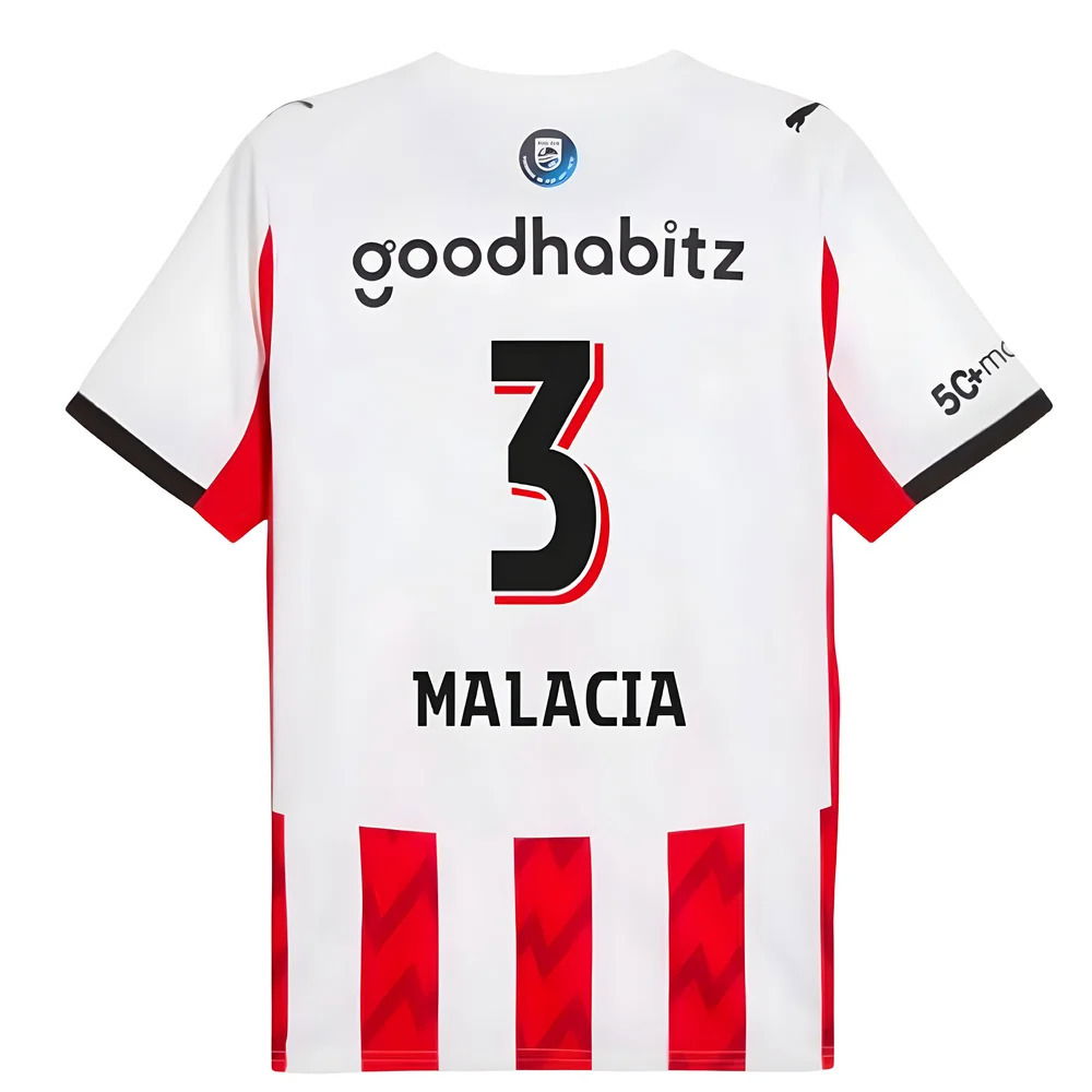 2025-2026 PSV Eindhoven Home Shirt (Malacia 3)