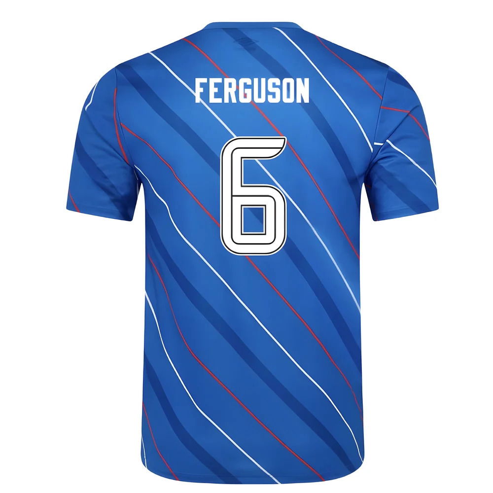 2025-2026 Rangers Home Pre Match Short Sleeve Tee (Lapis Blue) (Ferguson 6)