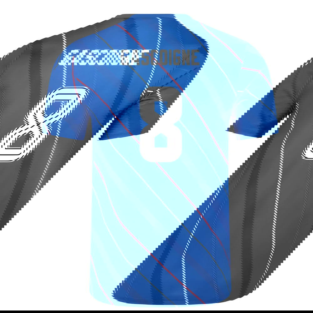 2025-2026 Rangers Home Pre Match Short Sleeve Tee (Lapis Blue) (Gascoigne 8)