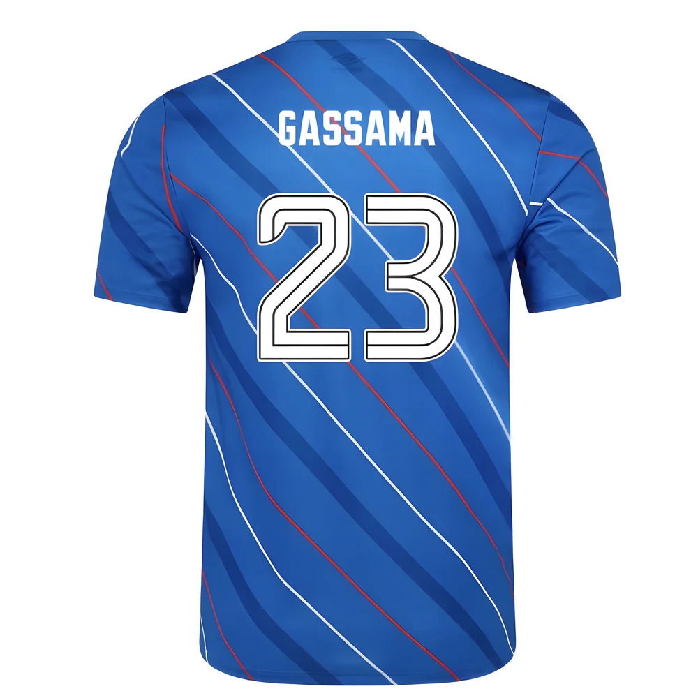 2025-2026 Rangers Home Pre Match Short Sleeve Tee (Lapis Blue) (Gassama 23)
