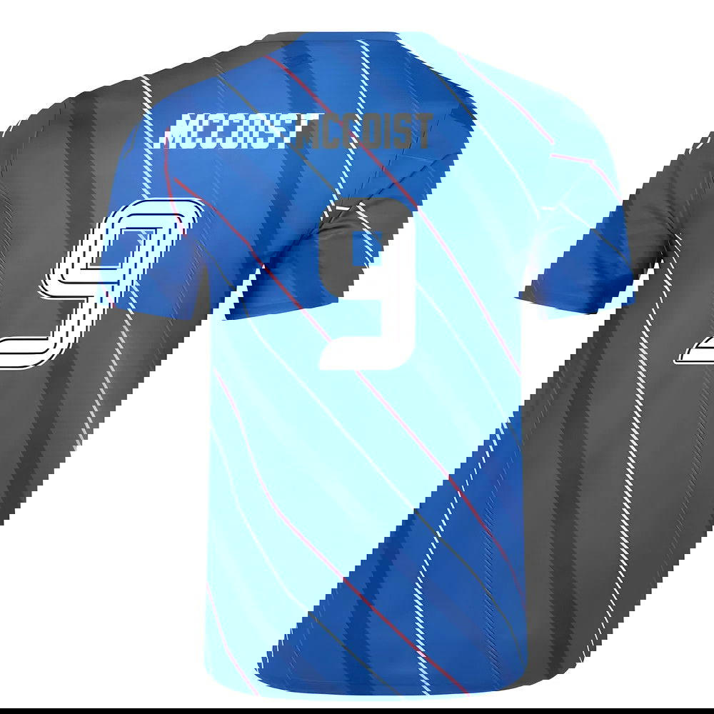 2025-2026 Rangers Home Pre Match Short Sleeve Tee (Lapis Blue) (McCoist 9)