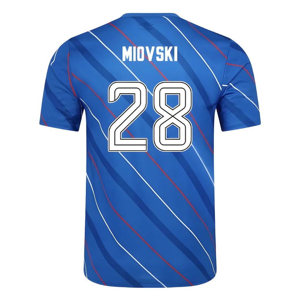 2025-2026 Rangers Home Pre Match Short Sleeve Tee (Lapis Blue) (Miovski 28)