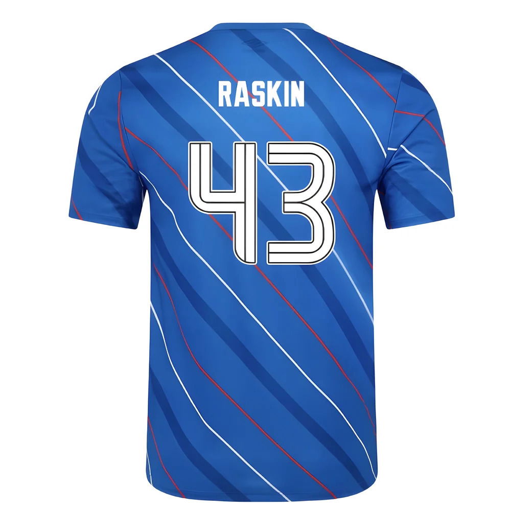 2025-2026 Rangers Home Pre Match Short Sleeve Tee (Lapis Blue) (Raskin 43)