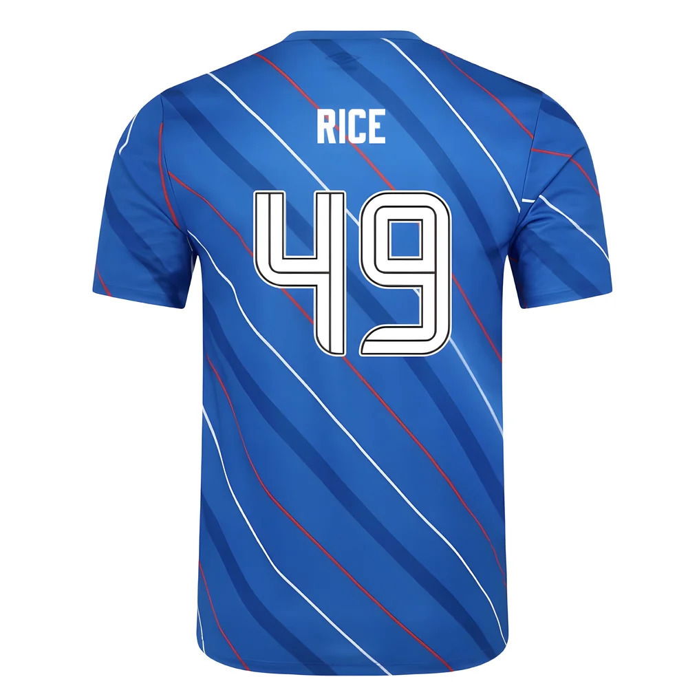 2025-2026 Rangers Home Pre Match Short Sleeve Tee (Lapis Blue) (Rice 49)