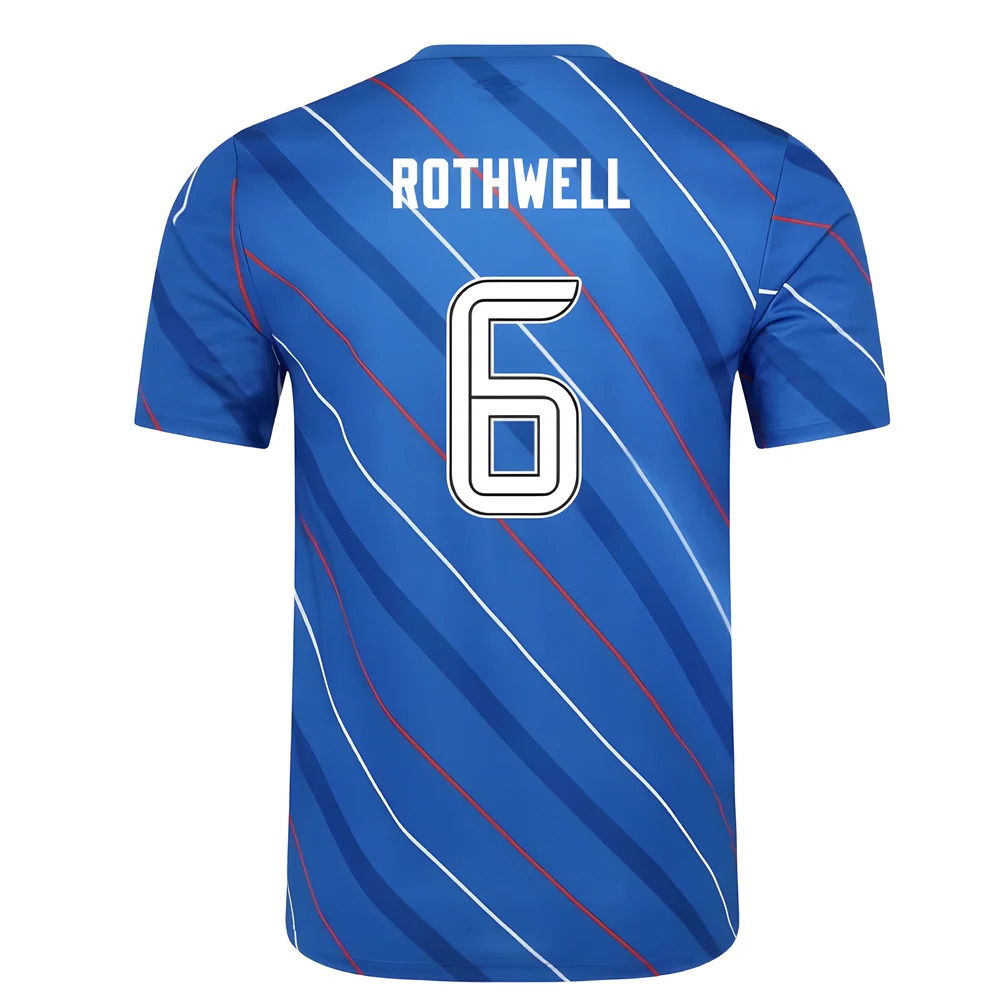 2025-2026 Rangers Home Pre Match Short Sleeve Tee (Lapis Blue) (Rothwell 6)