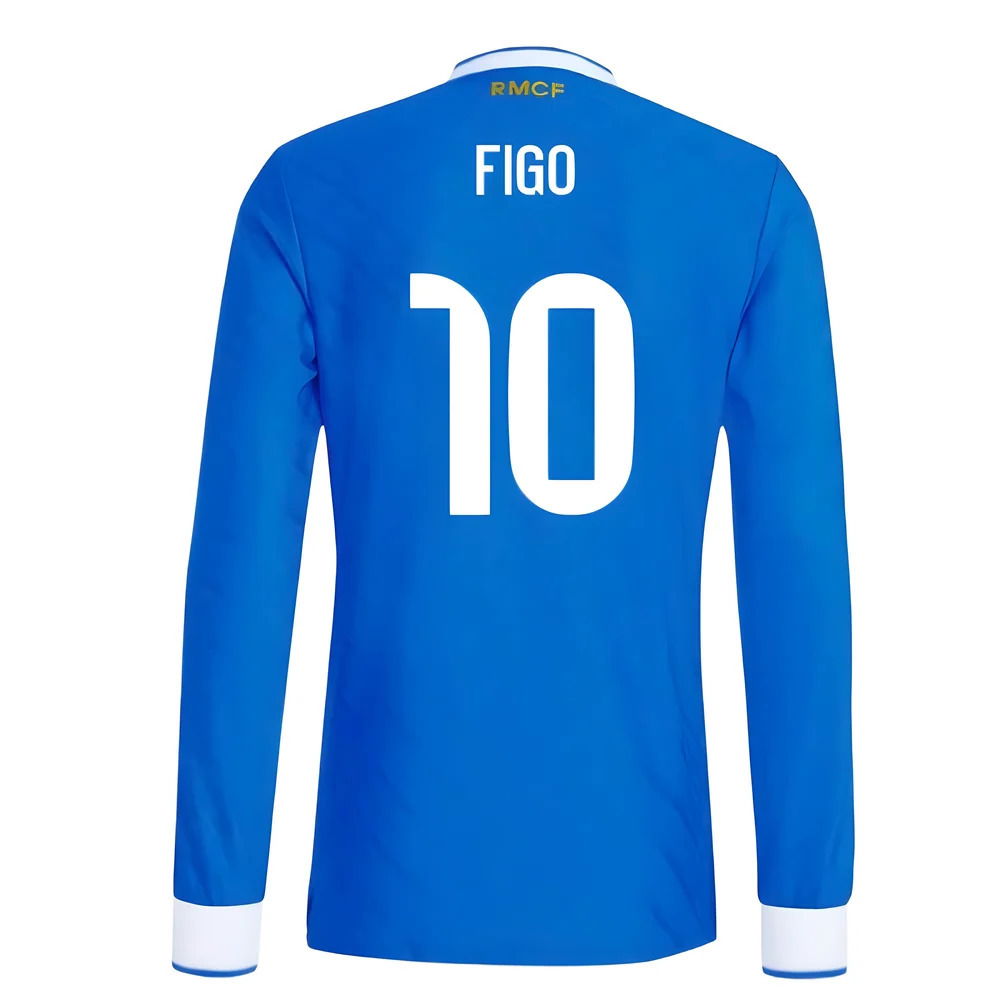 2025-2026 Real Madrid Authentic Long Sleeve Third Shirt (Figo 10)