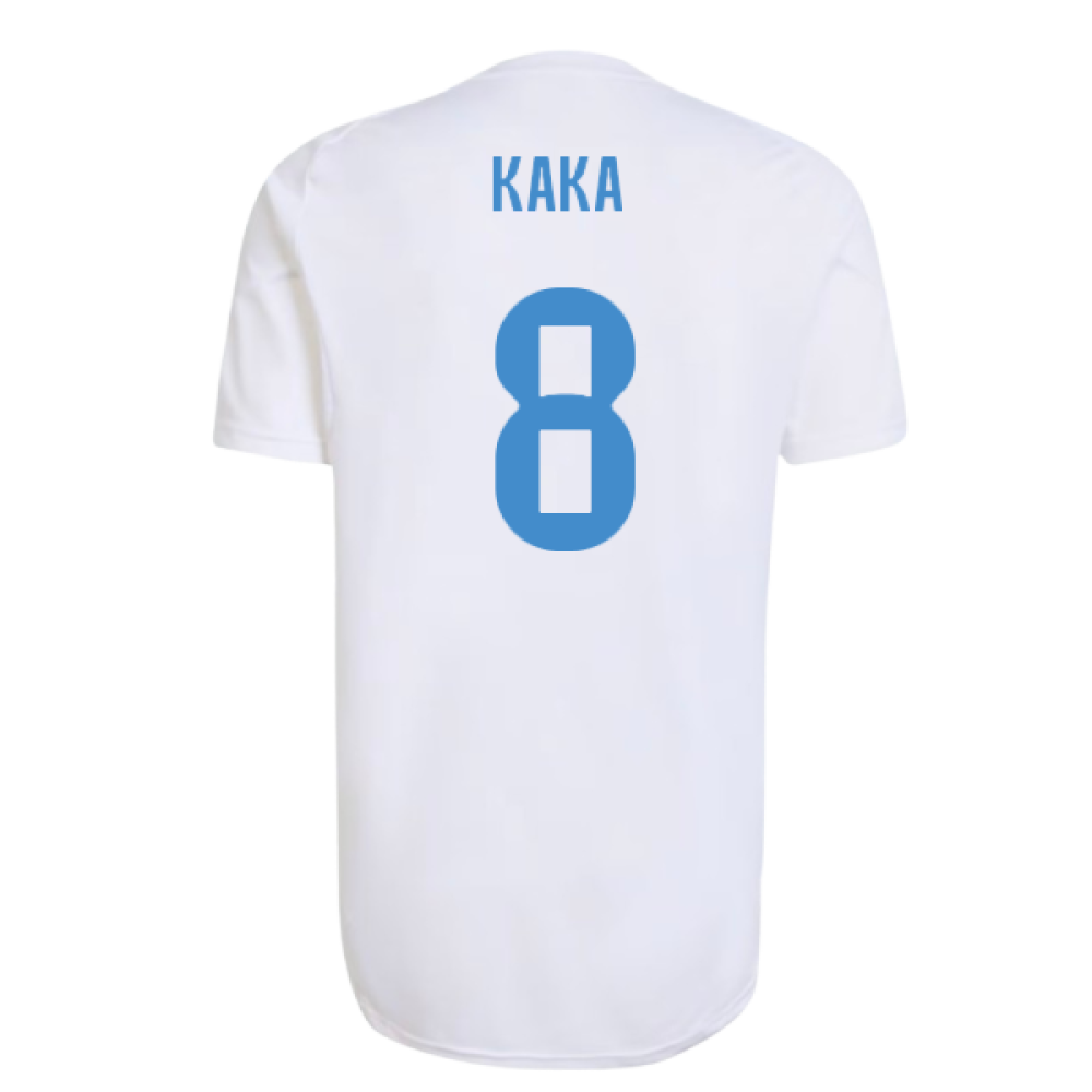 2025-2026 Real Madrid EU Training Jersey (White) (Kaka 8)