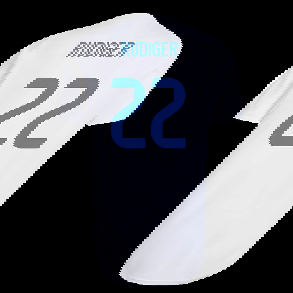 2025-2026 Real Madrid EU Training Jersey (White) (Rudiger 22)