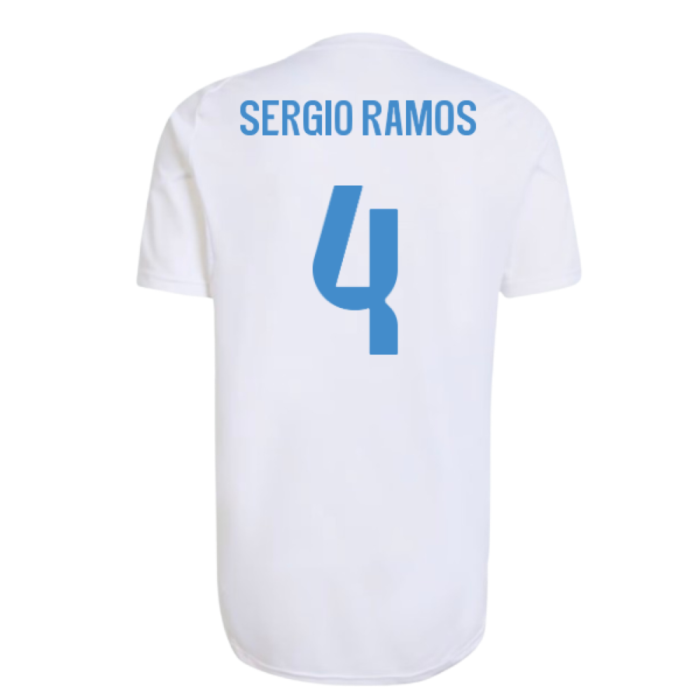 2025-2026 Real Madrid EU Training Jersey (White) (Sergio Ramos 4)