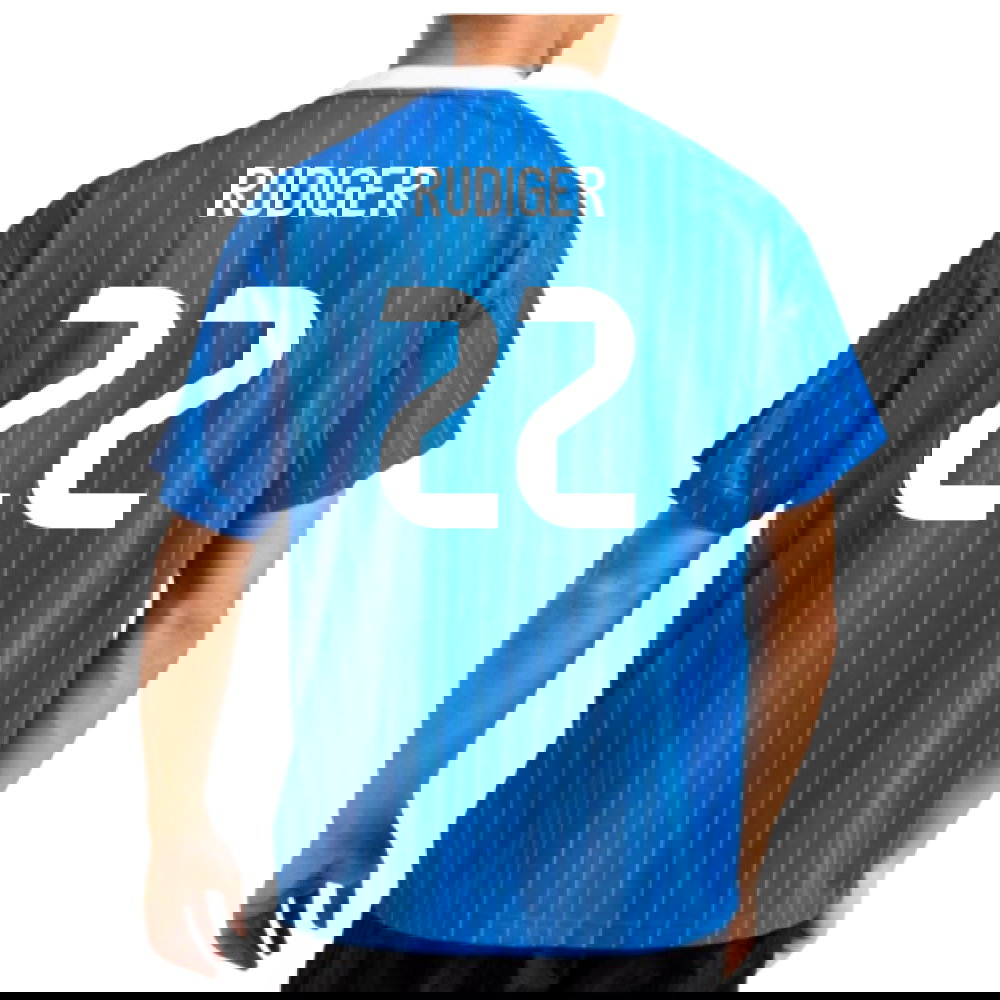 2025-2026 Real Madrid Icon Shirt (Blue) (Rudiger 22)