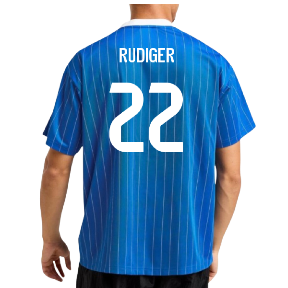 2025-2026 Real Madrid Icon Shirt (Blue) (Rudiger 22)