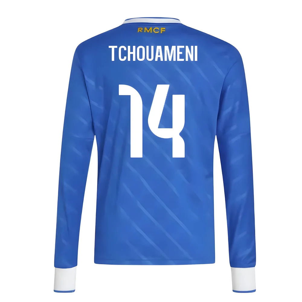 2025-2026 Real Madrid Long Sleeve Third Shirt (Kids) (Tchouameni 14)