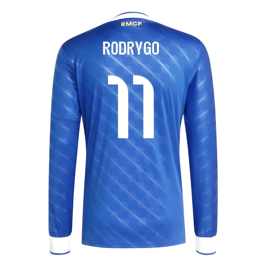 2025-2026 Real Madrid Long Sleeve Third Shirt (Rodrygo 11)