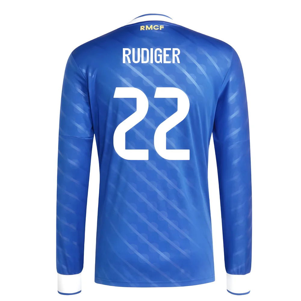 2025-2026 Real Madrid Long Sleeve Third Shirt (Rudiger 22)