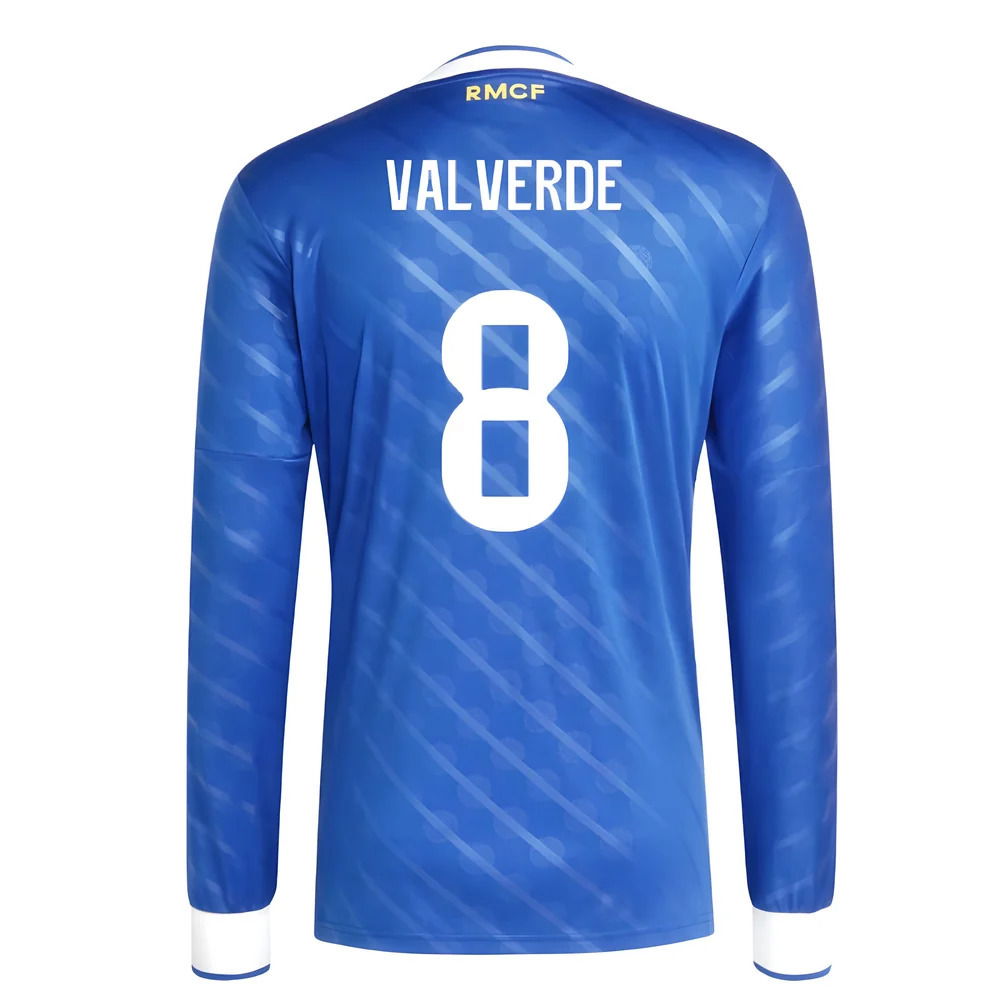 2025-2026 Real Madrid Long Sleeve Third Shirt (Valverde 8)