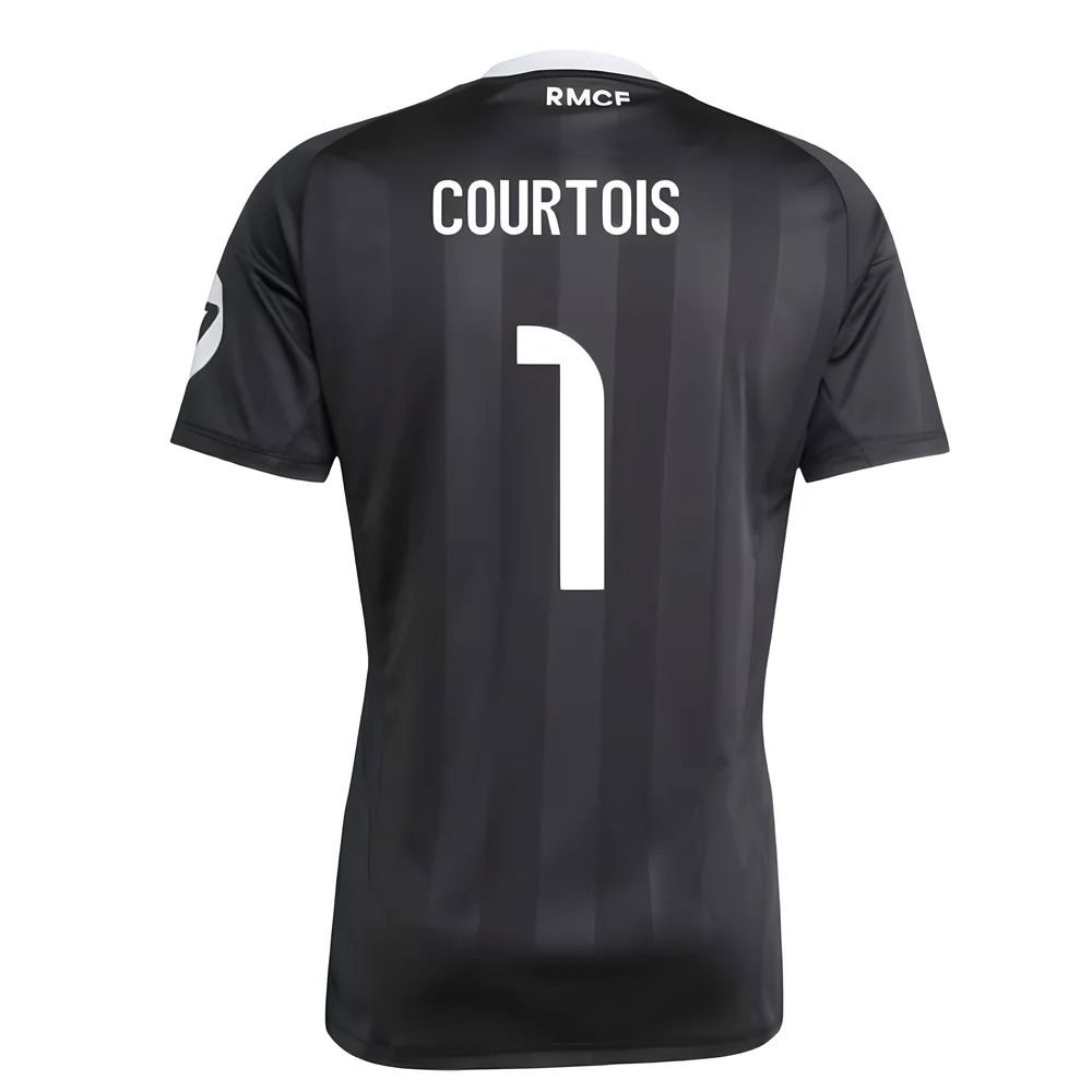2025-2026 Real Madrid Third Goalkeeper Shirt (Black) (Courtois 1)