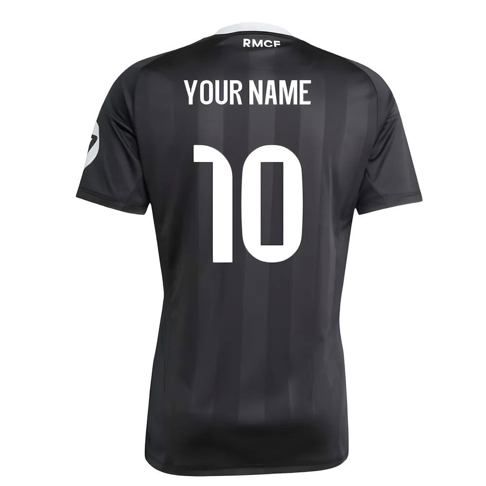 2025-2026 Real Madrid Third Goalkeeper Shirt (Black) (Your Name)